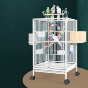 Parrot Bird Cage With Feeder Toy Grass Nest Breeding Box